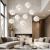 Lampadari Moderni-Selezionato da Mazzolaluce Lampadario moderno multi lampada bianco led 27000k-6500k con telecomando