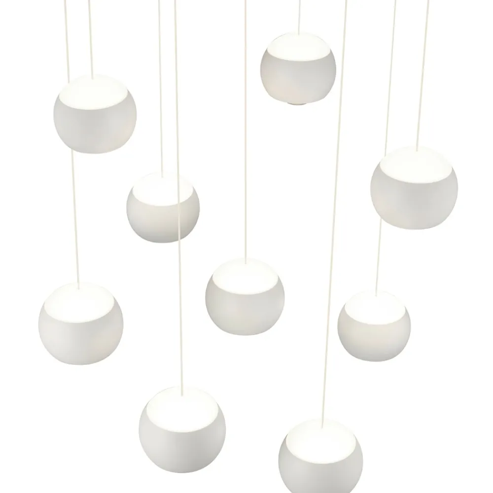 Lampadari Moderni-Selezionato da Mazzolaluce Lampadario moderno multi lampada bianco led 27000k-6500k con telecomando