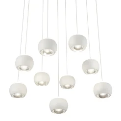 Lampadari Moderni-Selezionato da Mazzolaluce Lampadario moderno multi lampada bianco led 27000k-6500k con telecomando