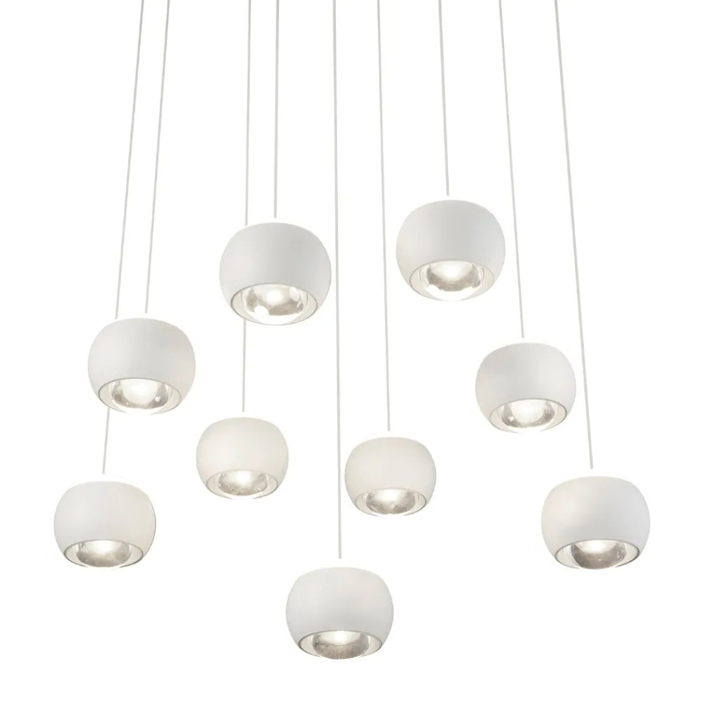 Lampadari Moderni-Selezionato da Mazzolaluce Lampadario moderno multi lampada bianco led 27000k-6500k con telecomando