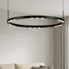 Lampadari Moderni-Selezionato da Mazzolaluce Lampadario moderno nero anello led 3000k per soggiorno