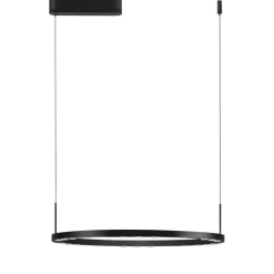 Lampadari Moderni-Selezionato da Mazzolaluce Lampadario moderno nero anello led 3000k per soggiorno
