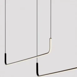 Lampadari Moderni-Selezionato da Mazzolaluce Lampadario moderno nero da tavolo design led 42w 3000k dimmerabile