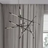 Lampadari Moderni-Selezionato da Mazzolaluce Lampadario moderno nero led 3000k dimmerabile con telecomando