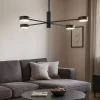 Lampadari Moderni-Selezionato da Mazzolaluce Lampadario moderno nero luci orientabili per soggiorno lampadine gx53
