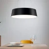 Lampadari Moderni-Stilnovo Lampadario moderno nero oxygen led 50w 3000k dimmerabile biemissione