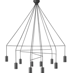 Lampadari Moderni-Selezionato da Mazzolaluce Lampadario moderno nero per salotto design particolare