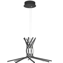 Lampadari Moderni-Selezionato da Mazzolaluce Lampadario moderno nero per soggiorno led dimmerabile 60w 3000k