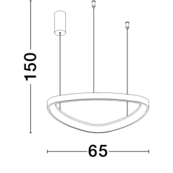 Lampadari Moderni-Selezionato da Mazzolaluce Lampadario moderno nero per soggiorno 3000k 48w triangolare