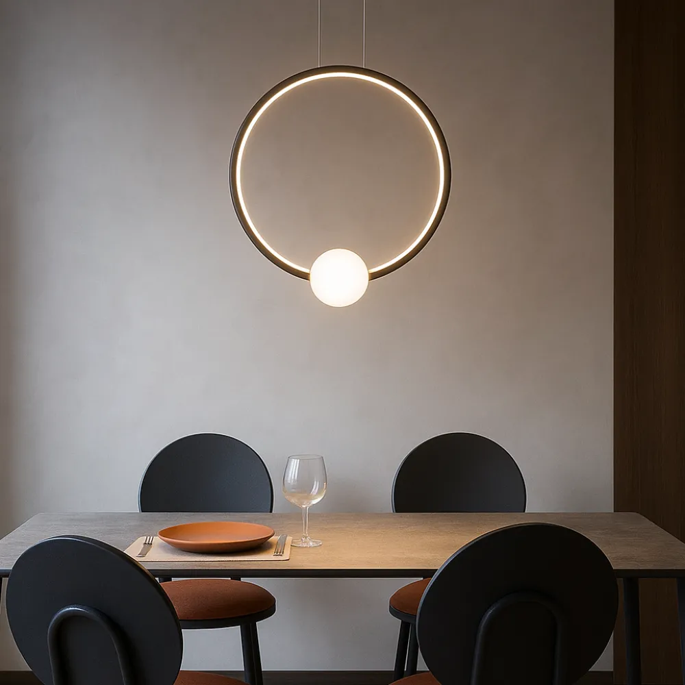 Lampadari Moderni-Selezionato da Mazzolaluce Lampadario moderno nero per soggiorno