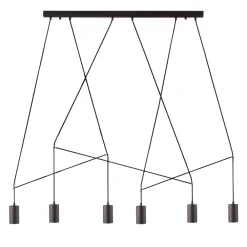 Lampadari Moderni-Selezionato da Mazzolaluce Lampadario moderno nero per tavolo da soggiorno