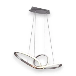 Lampadari Moderni-Selezionato da Mazzolaluce Lampadario moderno nichel opaco led 27w 3000k per soggiorno