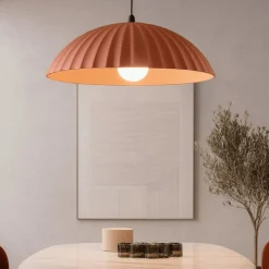 Lampadari Cucina-Ondaluce Lampadario moderno rustic in cemento ruggine