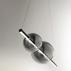 Lampadari Moderni-Ondaluce Lampadario moderno so fufi nero led 4000k