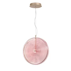 Lampadari Moderni-Ondaluce Lampadario moderno jokey gr vetro rosa led 3000k 45cm