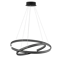 Lampadari Moderni-Selezionato da Mazzolaluce Lampadario moderno orientabile led nero 3000k dimmerabile