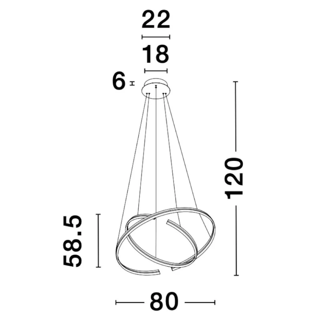 Lampadari Moderni-Selezionato da Mazzolaluce Lampadario moderno orientabile led nero 3000k dimmerabile