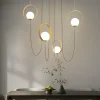 Lampadari Moderni-Selezionato da Mazzolaluce Lampadario moderno oro led 20w 3000k per soggiorno