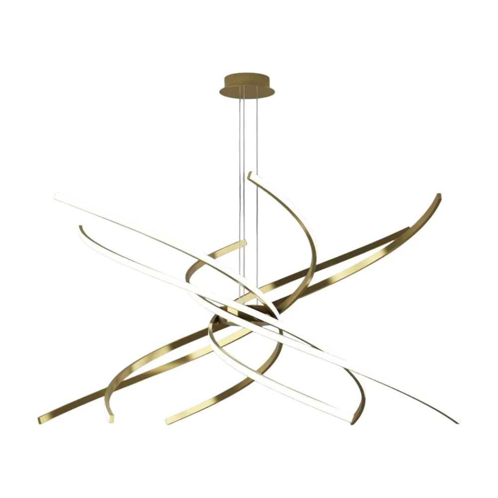 Lampadari Moderni-Top Light Lampadario moderno oro led 88w 3000k tornado <no web<