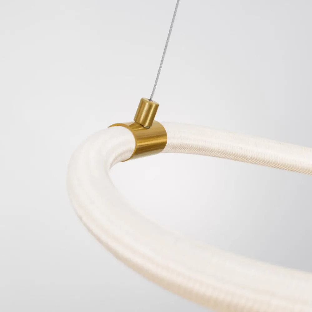 Lampadari Moderni-Selezionato da Mazzolaluce Lampadario moderno oro tubo di silicone cerchio led 15w 3000k