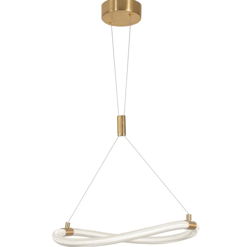 Lampadari Moderni-Selezionato da Mazzolaluce Lampadario moderno oro tubo di silicone cerchio led 15w 3000k