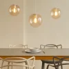Lampadari Moderni-Top Light Lampadario moderno oro vetri ambra per soggiorno
