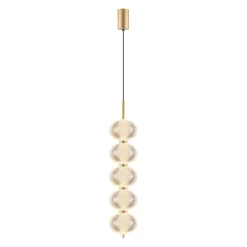 Lampadari Moderni-Selezionato da Mazzolaluce Lampadario moderno pendente led cct con telecomando vetri bianchi