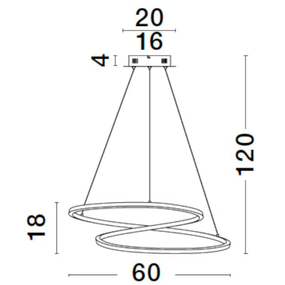Lampadari Moderni-Selezionato da Mazzolaluce Lampadario moderno per salotto led 3000k oro design originale