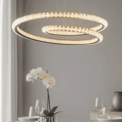 Lampadari Moderni-Selezionato da Mazzolaluce Lampadario moderno per salotto nero led 45w 3000k dimmerabile