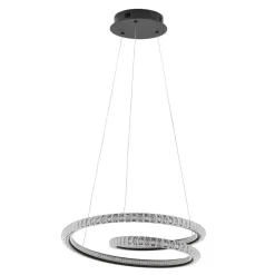 Lampadari Moderni-Selezionato da Mazzolaluce Lampadario moderno per salotto nero led 45w 3000k dimmerabile