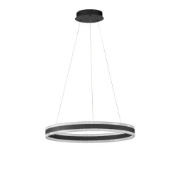 Lampadari Moderni-Selezionato da Mazzolaluce Lampadario moderno per salotto colore nero led 3000k dimmerabile