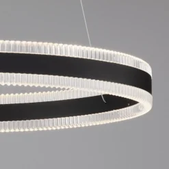 Lampadari Moderni-Selezionato da Mazzolaluce Lampadario moderno per salotto colore nero led 3000k dimmerabile