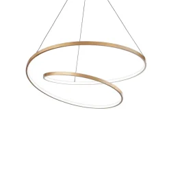 Lampadari Moderni-Ideal Lux Lampadario moderno per salotto oz led on-off 4000k ottone