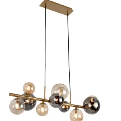 Lampadari Moderni-Selezionato da Mazzolaluce Lampadario moderno per soggiorno oro sfere di vetro