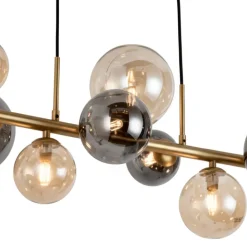 Lampadari Moderni-Selezionato da Mazzolaluce Lampadario moderno per soggiorno oro sfere di vetro