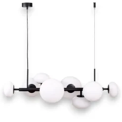 Lampadari Moderni-Selezionato da Mazzolaluce Lampadario moderno per soggiorno nero sfere di vetro