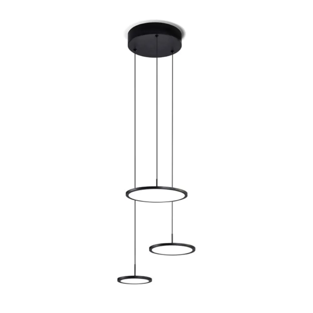 Lampadari Moderni-Vivida International Lampadario moderno per soggiorno led 45w 3000k 4000k nero vivida