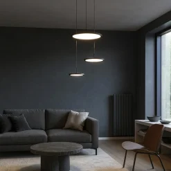 Lampadari Moderni-Vivida International Lampadario moderno per soggiorno led 45w 3000k 4000k nero vivida