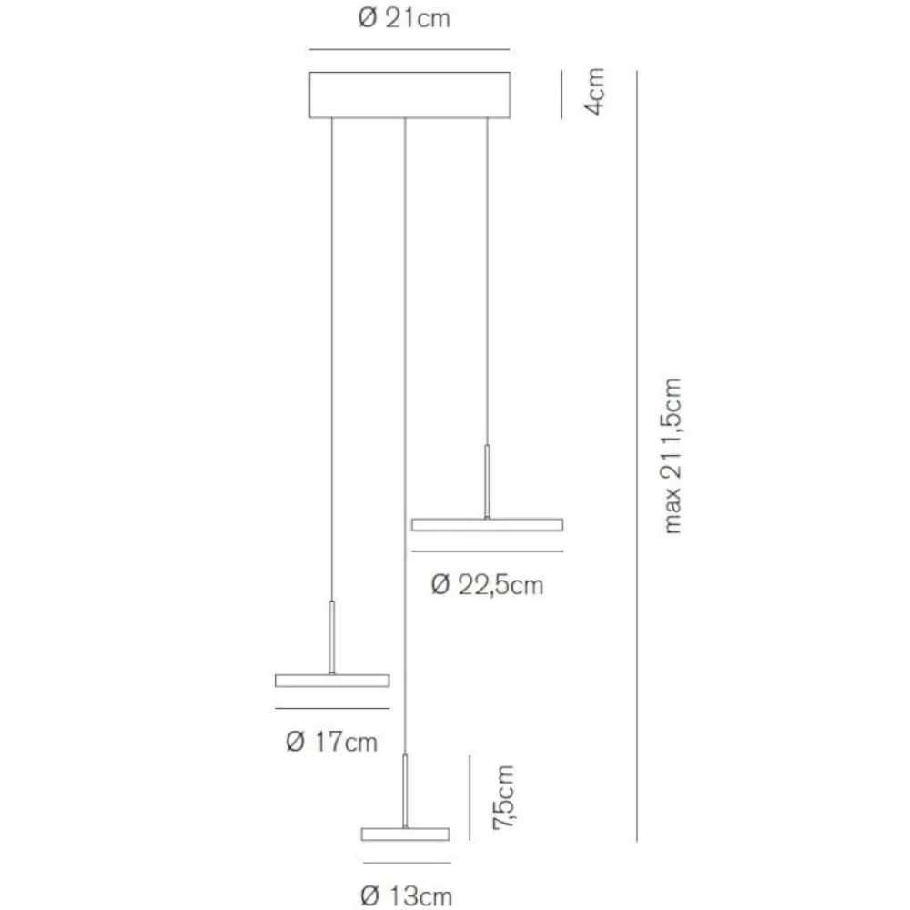 Lampadari Moderni-Vivida International Lampadario moderno per soggiorno led 45w 3000k 4000k nero vivida
