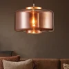 Lampadari Moderni-Selezionato da Mazzolaluce Lampadario moderno per soggiorno vetro rame