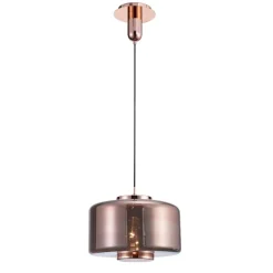 Lampadari Moderni-Selezionato da Mazzolaluce Lampadario moderno per soggiorno vetro rame