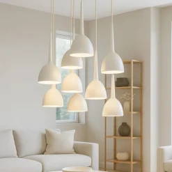 Lampadari Moderni-Affralux Lampadario moderno per soggiorno bianco bell