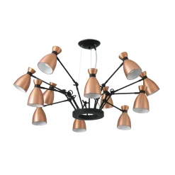 Lampadari Moderni-Selezionato da Mazzolaluce Lampadario moderno per soggiorno design nero rame