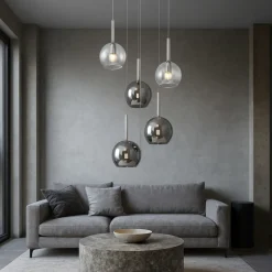 Lampadari Moderni-Top Light Lampadario moderno per soggiorno vetri pendenti a grappolo