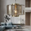 Lampadari Moderni-Selezionato da Mazzolaluce Lampadario moderno per soggiorno vetro bronzo