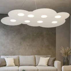 Lampadari Moderni-Top Light Lampadario moderno per soggiorno bianco cloud toplight