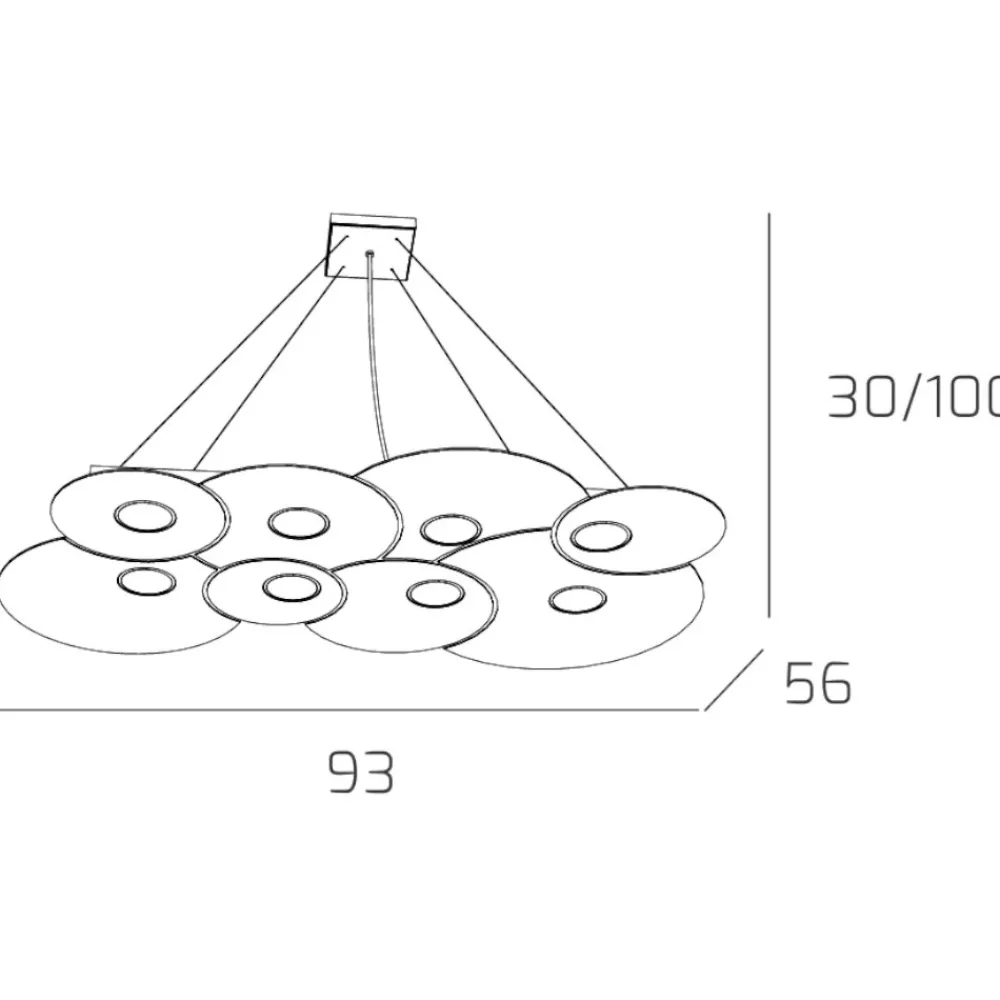 Lampadari Moderni-Top Light Lampadario moderno per soggiorno bianco cloud toplight