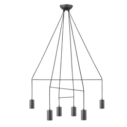 Lampadari Moderni-Selezionato da Mazzolaluce Lampadario moderno per tavolo soggiorno fili nero