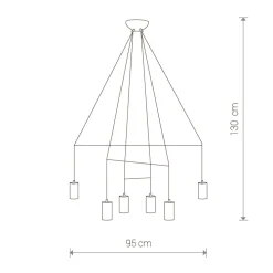 Lampadari Moderni-Selezionato da Mazzolaluce Lampadario moderno per tavolo soggiorno fili nero