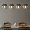 Lampadari Moderni-Top Light Lampadario moderno per tavolo soggiorno sfere vetro fume pendenti